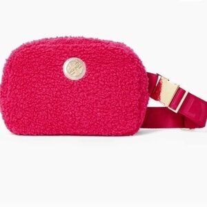 Lilly Pulitzer Pink Jeanie, Sherpa Belt Bag.